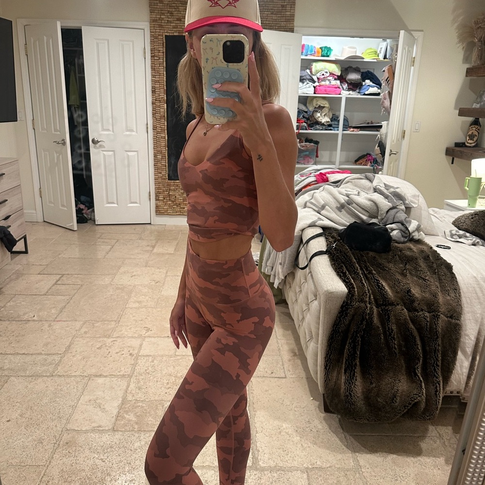 Lululemon Pink Camouflage Activewear Set